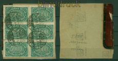 dt. Reich Mi # 256 c gestempelter 6er-Block geprft Infla Berlin (56505)