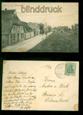 Altenesch sw-AK Gruss aus ..... Strassenansicht 1909 nach Delmenhorst (d10122)