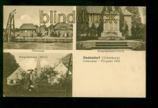 Dedesdorf (Oldenburg) sw-AK 3 Ansichten Unterweser Pfingsten 1925 ungeb (d10123)