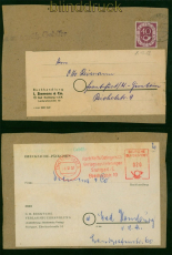 Bund Mi #  133 EF Drucksache ermigte Gebhr 40 Pfg. Posthorn doppelt ve(55457)