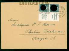 dt. Reich Zdr. Mi # W 151 und W 152 MiF auf Ortsbrief Berlin (56437)