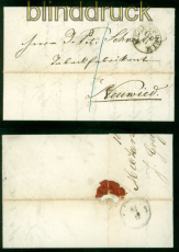 Meckenheim Fernbrief Feuser # 2209-1 vom 23.11.1865 nach Arnsberg (56441)