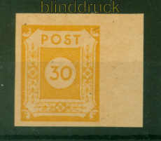 SBZ Mi #  55 a G postfrisch Druck auf Gummiseite 30 Pfg. Ziffernserie (56144)