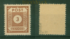 SBZ Mi #  56 a IX postfrisch Plattenfehler 3 Pfg. Ziffernserie gepr Jasch(56145)