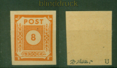 SBZ Mi #  59 a U postfrisch 8 Pfg. Ziffernserie ungezhnt signiert (56155)