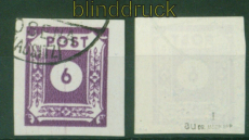 SBZ Mi #  62 a u I gestempelt 6 Pfg. Ziffer geprft Dr. Jasch BPP (56757)