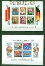 DDR Mi # Block   8 A bis 9 B postfrisch Marx-Blcke  (56807)