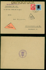 dt. Reich MiF Freimarken / Dienstmarken NN-Brief Bremen 1941 nach Dresden(56322)
