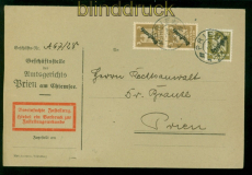 dt. Reich Dienst Mi # 105 (2) und 109 Orts-Zustellungszurkunde Prien 1928(56324)