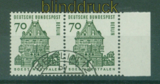 Berlin Mi # 248 waagerechtes Paar 70 Pfg. Kleine Bauwerke gestempelt (56337)