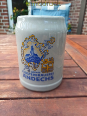 Andechs Klosterbrauerei alter Bierkrug aus Keramik 0,5 Liter Sammelkrug (56966)