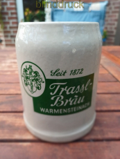 Trassl Bru Warmensteinach 2 alte Bierkrge Keramik 0,5 Liter Sammelkrug (56971)