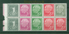 Bund Zusammendruck Markenheftchenblatt Mi # 8 X postfrisch Heuss (56352)