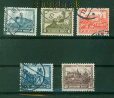 dt. Reich Mi # 474/78 gestempelt Nothilfe 1932 (55937)