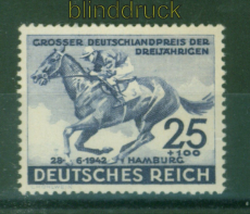 dt. Reich Mi # 814 postfrisch Deutsches Derby 1942 (55954)