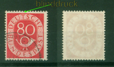 Bund Mi #  137 I gestempelt Plattenfehler 80 Pfennig Posthorn (55974)