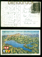 Bund Mi #  165 EF Postkrieg # 53 PK I geschwrzt Postkarte in die DDR (55982)