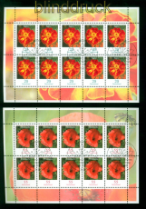 Bund Mi # 2471/72 gestempelt Blumen (IV) komplette 10er-Bgen (56662)