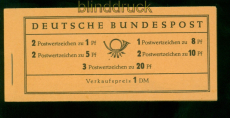 Bund Markenheftchen Mi #   4 Y II postfrisch Heuss liegendes Wasserzeichen(56668