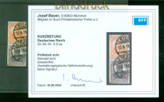 dt. Reich Zusammendrucke Mi # S   8 ba gestempelt Kurzbefund Bauer BPP (55683)