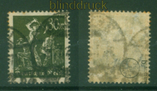 dt. Reich Mi # 243 b gestempelt 30 Mark Bergarbeiter geprft Bauer BPP (57000)