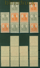 dt. Reich Zusammendrucke Mi # S  11 a / S 14 a postfrisch geprft Bauer (57018)