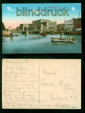 Knigsberg farb-AK Blick auf die Brse ca. 1915 beschrieben Feldpost (d9803)