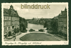 K�nigsberg sw-AK M�nzplatz mit Schlo�teich ungebraucht (d9806)
