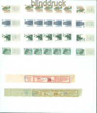 Bund Posten Rollenmarken mit RE 5+4, 3er-, 5er und 11er-Streifen usw.  (57027)