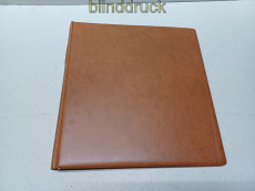 Lindner brauner Ringbinder 1102Y-H mit 11 verschiedenen 802 ... Blttern (56710)