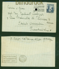dt. Reich Mi # 682 EF Auslandsbrief Frankfurt 1939 nach Frankreich (56877)