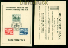 dt. Reich Mi # 686/88 FDC Reklamekarte Automobil- und Motorrad-Ausstellung(56878