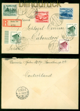 dt. Reich Mi # 686/88 MiF mit 692 (2) + 693 R-Brief Berlin in die Schweiz(56879)