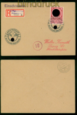 dt. Reich Mi # 887 EF Sonderstempel R-Brief Amsterdam 20.4.1944 n Leipzig(56896)