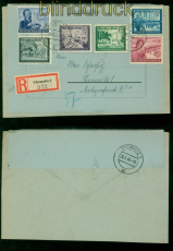 dt. Reich Mi # 888/93 Orts-Satz-R-Brief Chemnitz 20.5.1944 (56898)