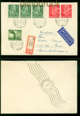 dt. Reich Mi # 894 (3), 895 (2) + 875 MiF LuPo-R-Brief Berlin 6.9.1944 (56900)
