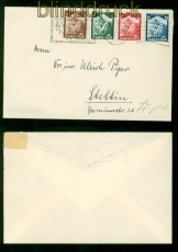 dt. Reich Mi # 565/68 Satzbrief Maschinenwerbestempel Saarbrcken 1.3.1935(56870