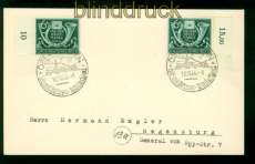 dt. Reich Mi # 904 (2) MeF Fernbrief Oberstaufen 10.10.1944 n Regensburg (56908)