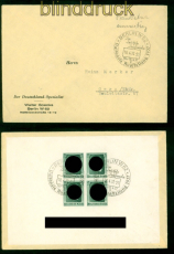 dt. Reich Mi # Bl. 8 EF Fernbrief Sonderstempel Berlin 18.4.1937 nach Gera(56910