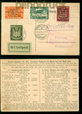 dt. Reich Mi # 266 EF auf LuPo-DS-Karte Mnchen 31.7.1923 nach Hamburg (56920)