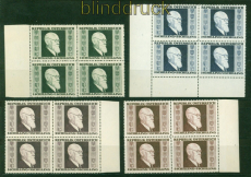 sterreich Mi #  772/75 A (4) postfrische 4er-Blcke Karl Renner gezhnt (56828)