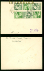 dt. Reich 3 x Mi # K 33 MeF Auslandsbrief Rostock 20.8.1939 nach Aalborg (56938)
