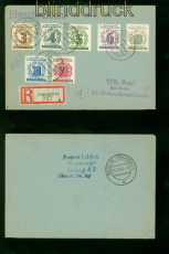 SBZ Mi # 138/41, 143, 146 + 149 Y R-Brief Leipzig 20.3.1946 n Berlin-Frohn(56397)