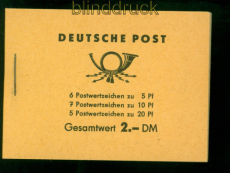 DDR Markenheftchen Mi #  3 b 2 postfrisch mit Plattenfehler auf H.-Bl. (56704)