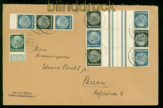 dt. Reich Mi # KZ 20 (3) + S 172 MIF Fernbrief Bonn 11.10.1939 nach Passau(56949