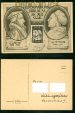 Saarland Mi # 308 Maximumkarte Reformationsjubilum Saar Sonderstempel (57092)