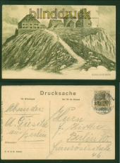Schneekoppe Leporello-AK Riesengebirge 10 Bilder Hirschberg 1907 n Berlin(d10208