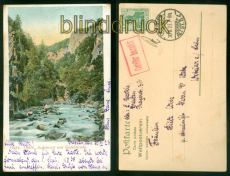Thale Litho-AK Bodekessel und Teufelsbrcke 1923 Gebhr bezahlt n Wetzlar(d10218
