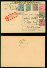 SBZ Mi #  83 Ya, 80 Ya, 73 X, 75 Xa, 78 Xa + 79 Ya R-Fernkarte gepr Jasch(56394)