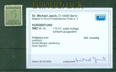 SBZ Mi # 116 A Y postfrisch geprft Kurzbefund Jasch BPP (57048)